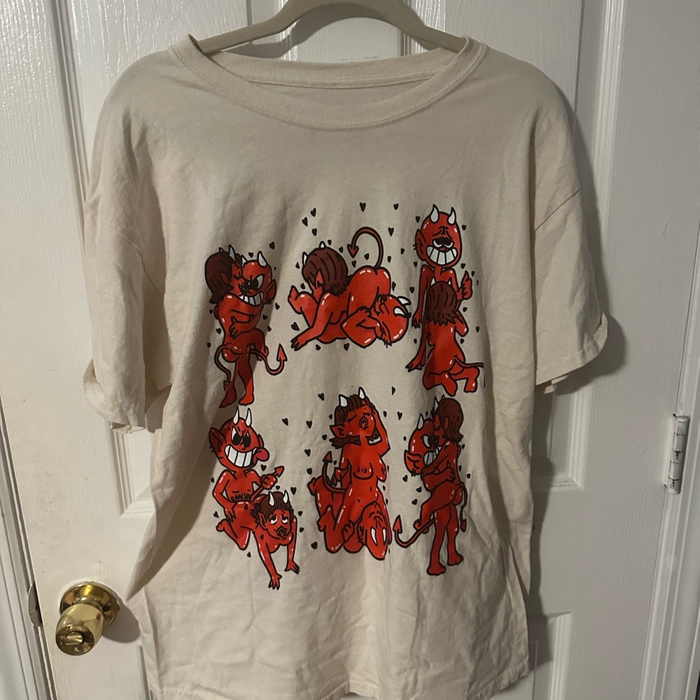 Ransom devil sex chart t-shirt - Cream - L